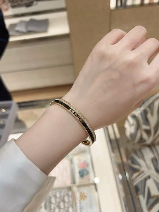 Dior Liora Crystal Edge Open Cuff Bracelet