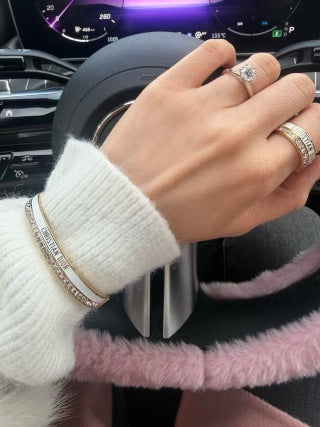 Dior Liora Crystal Edge Open Cuff Bracelet