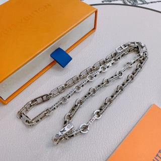 Louis Vuitton Layered Link Chain Necklace