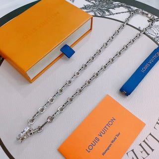 Louis Vuitton Layered Link Chain Necklace
