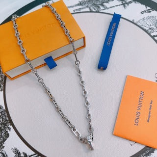Louis Vuitton Layered Link Chain Necklace