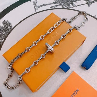 Louis Vuitton Layered Link Chain Necklace