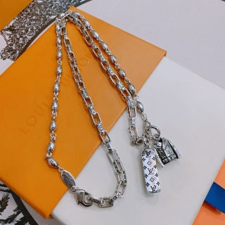 Louis Vuitton Monogram Charm Link Necklace