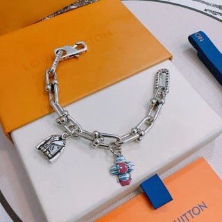 Louis Vuitton Explorer Link Charm Bracelet