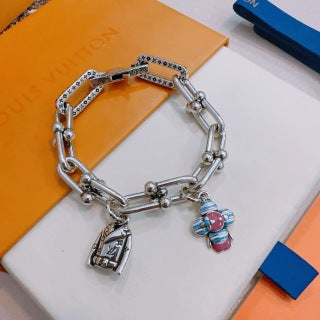 Louis Vuitton Explorer Link Charm Bracelet