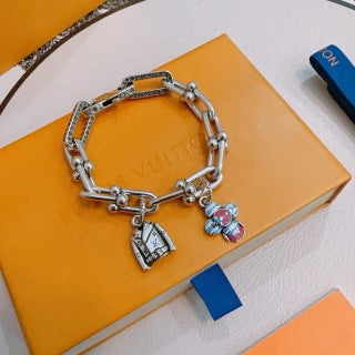 Louis Vuitton Explorer Link Charm Bracelet
