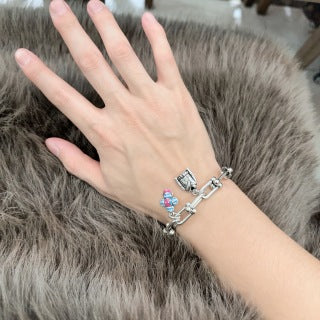 Louis Vuitton Explorer Link Charm Bracelet