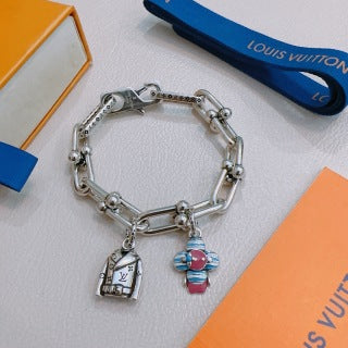 Louis Vuitton Explorer Link Charm Bracelet