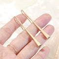 Hermès Rose Gold Linear Drop Stud Earrings