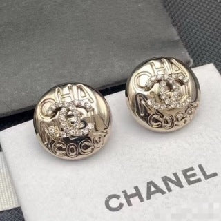 Chanel Vintage Medallion CC Earrings