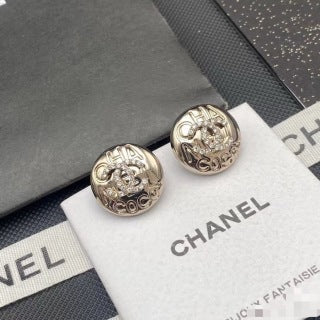 Chanel Vintage Medallion CC Earrings