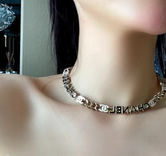 Chanel Elegant Letter Charm Chain Necklace