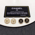 Chanel Vintage Crystal Halo CC Earrings