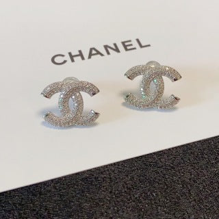 Chanel Elegant Crystal Double C Earrings