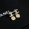 Chanel Elegant Crystal Charm Drop Earrings