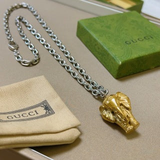Gucci Lion Head Pendant Chain Necklace