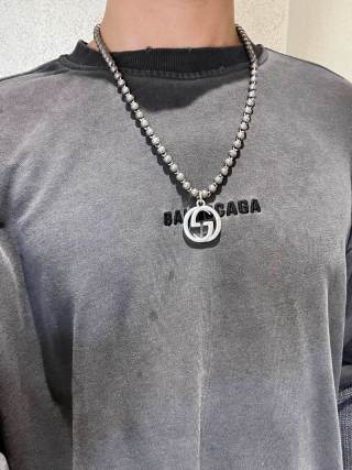 Gucci Beaded Interlocking G Medallion Long Necklace