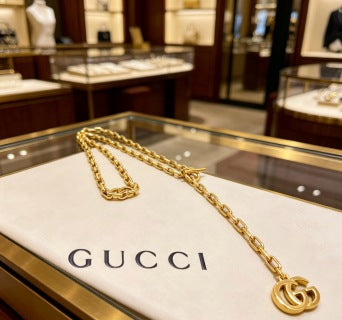Gucci Interlocking G Delicate Chain Pendant Necklace