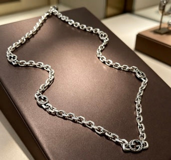 Gucci Interlocking G Oval Link Chain Necklace
