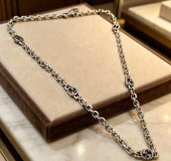 Gucci Interlocking G Oval Link Chain Necklace