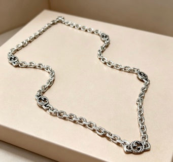 Gucci Interlocking G Oval Link Chain Necklace
