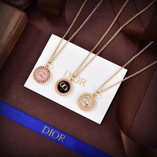 Dior Liora Crystal Medallion Pendant Necklace