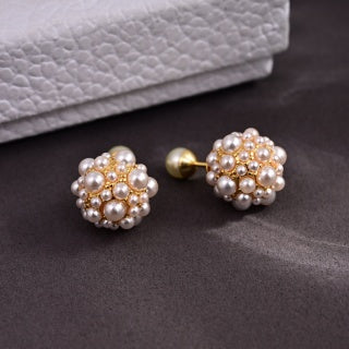 Dior Liora Pearl Bloom Cluster Stud Earrings