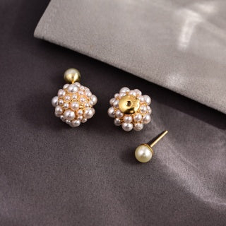 Dior Liora Pearl Bloom Cluster Stud Earrings