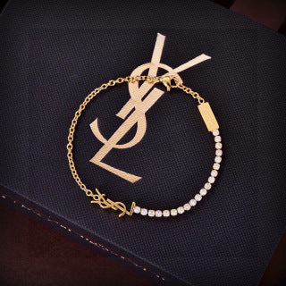 YSL Radiant Pavé Chain Bracelet