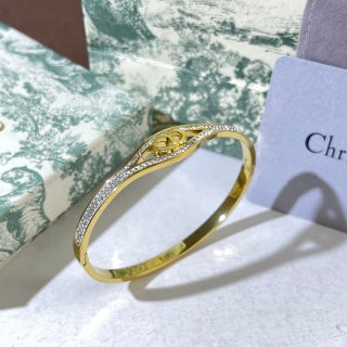 Dior Liora Crystal CD Oval Cuff Bracelet