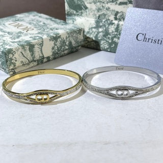 Dior Liora Crystal CD Oval Cuff Bracelet