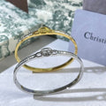 Dior Liora Crystal CD Oval Link Cuff Bracelet