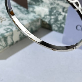 Dior Liora Crystal CD Oval Link Cuff Bracelet