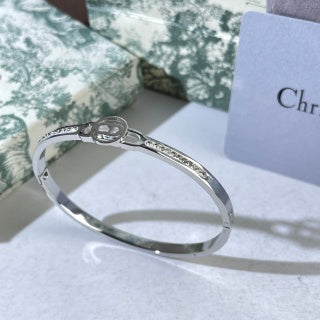 Dior Liora Crystal CD Oval Link Cuff Bracelet