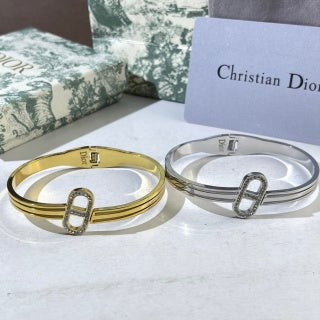 Dior Liora Crystal CD Oval Cuff Bracelet