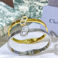 Dior Liora Crystal CD Oval Cuff Bracelet