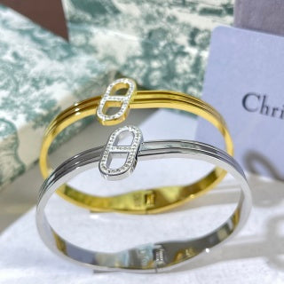 Dior Liora Crystal CD Oval Cuff Bracelet