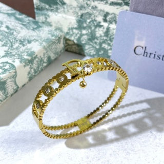 Dior Liora Crystal CD Open Cuff Bracelet