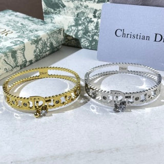 Dior Liora Crystal CD Open Cuff Bracelet