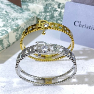 Dior Liora Crystal CD Open Cuff Bracelet