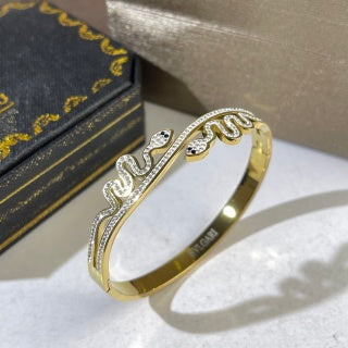 Bvlgari Serpent Inspired Open Cuff Bracelet – Elegant Luxury Jewelry