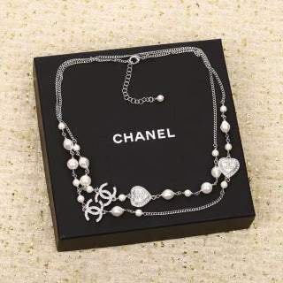 Chanel Crystal Pearl Layered Necklace – Elegant Luxury Fashion Jewelry