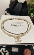Chanel Layered Pearl Crystal CC Necklace – Elegant Luxury Fashion Jewelry