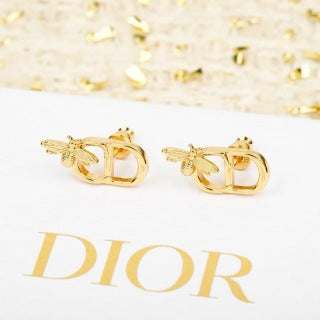 Dior Liora Ribbon CD Stud Earrings