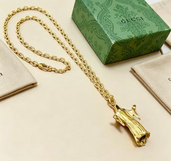 Gucci Serpent Bloom Gold Pendant Necklace