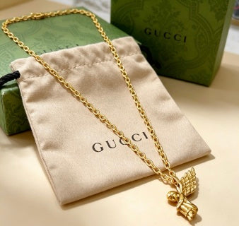 Gucci Angel Wing Pendant Chain Necklace