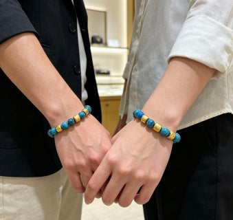 Gucci Azure Stone Beaded GG Bracelet