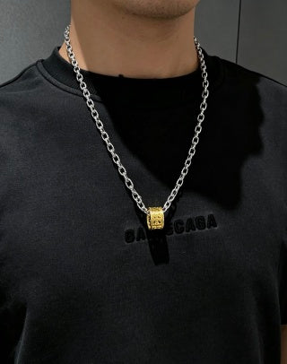 Gucci GG Barrel Charm Long Chain Necklace