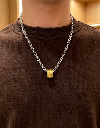 Gucci GG Barrel Charm Long Chain Necklace