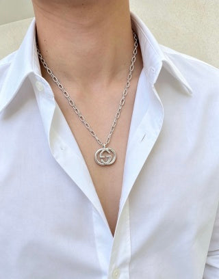 Gucci Interlocking G Layered Chain Necklace